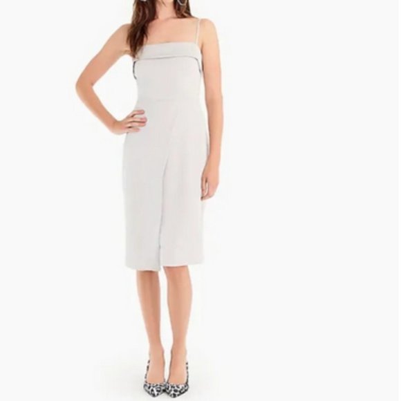 J. Crew Dresses & Skirts - J Crew 365 midi sheath dresss fold over front dress New with tags Size 4